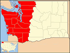 Arcidiecéze Seattle na mapě