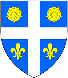 Arms PeterQuinel BishopOfExeter Died1291.svg