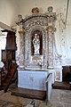 L’autel et retable nord (Statue de la Vierge) de l'église Saint-Sulpice.