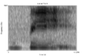 Spectrogram of the word "bee." Click image to enlarge.