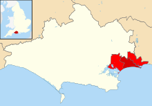 Location of Bournemouth