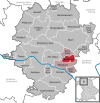 Lage der Gemeinde Breitbrunn im Landkreis Haßberge