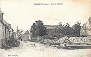 Ruines du village vers 1920.