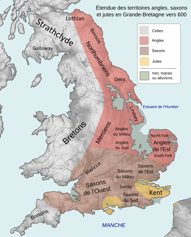 L'Angleterre vers 600.