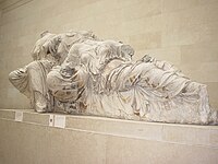 Ancient Greek sculpture. A portion of the Elgin Marbles, displayed in the British Museum.