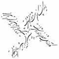 Рубаија Омара Хајама у Шекаста Настаʿлик стилу.