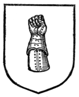 Fig. 270.—A cubit arm in armour, the hand in a gauntlet.