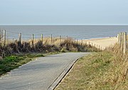 Duinpad, strand en Noordzee