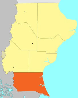 Департамент Гуер-Айке на мапі провінції Санта-Крус