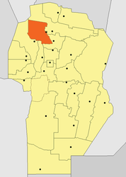 Dipartimento di Ischilín – Mappa