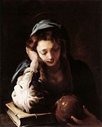 Domenico Fetti: Büßende Maria Magdalena, 98 x 78,5 cm, 1617-1621, Galleria Doria Pamphilj, Rom