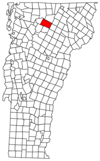 Edens kartläge i Lamoille County