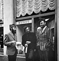 Ernst Fuchs with Arik Brauer and Friedensreich Hundertwasser in Vienna, Austria