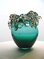 Vase en verre soufflé à cordons rapportés par Fabienne Picaud - France - 1997