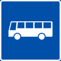 Bus lane (sign above the line)