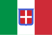 La bandiera del Regno d'Italia.