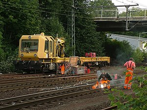 GAF 100 R im Einsatz bei Schienenschweißarbeiten