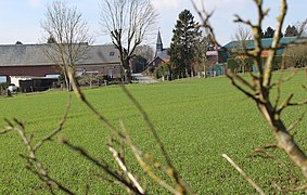 Vue du village depuis la route de Jeancourt.