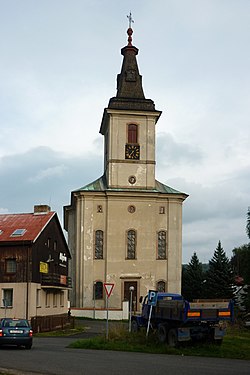 Farní kostel sv. Michaela, archanděla v Rokytnici nad Jizerou.