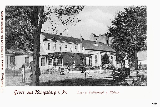 Здание ложи в Биржевом саду Кёнигсберга