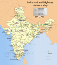 Roadway map of India