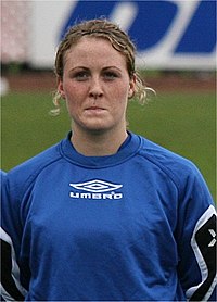 Isabell Herlovsen på Klepp stadion (2007).