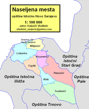 Община Источно-Ново-Сараево на карте
