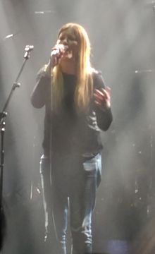 Performing at the O2 Apollo, Manchester, March 2016