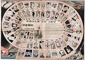 Jeu de l'oie de l'affaire Dreyfus.