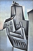 Juan Gris, 1911, Maisons à Paris (Houses in Paris), 1911, oil on canvas, 52.4 x 34.2 cm