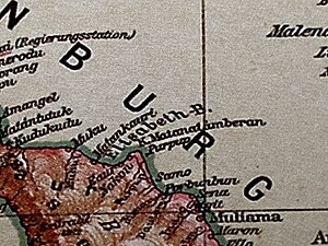 Kartenausschnitt mit der Elisabeth-Bucht: Grosser Deutscher Kolonialatlas, Deutsch-Neuguinea (östliches Blatt) 1901–1915.