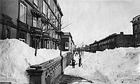 Alexander Henderson: McGill College Avenue, pohled na jih z ulice Sherbrooke Street, Montreal, 1869