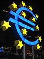 Image 16The Euro symbol shown as a sculpture outside the European Central Bank (from Symbols of the European Union)