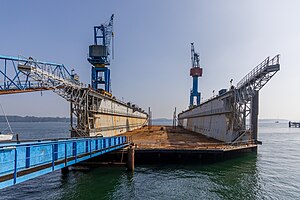 20. Platz: Matthias Süßen mit Dock der Lindenau Werft in Kiel