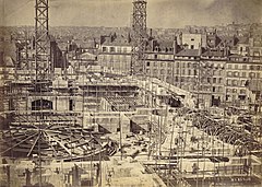 Paris, construction de l’Opéra, mars 1864