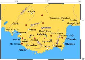 Карта классической Ликии