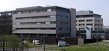 Psychology and Neuroscience, Randwyck Maastricht, Randwyck, UM-gebouwen vanaf brug bij Station Randwyck.jpg