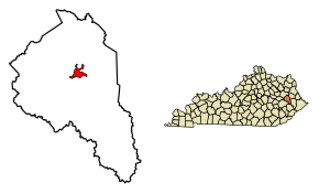 Poziția localității Salyersville, Kentucky