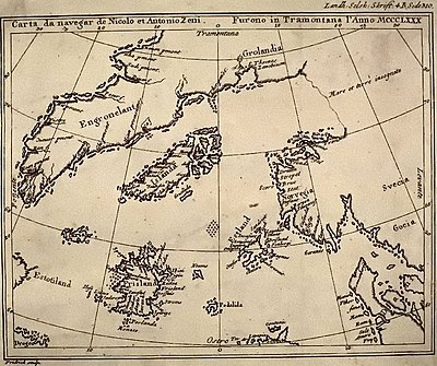 Kartan, återgiven i en norsk skrift 1793