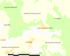 Mapa obce La Neuville-aux-Larris
