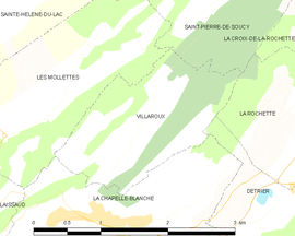 Mapa obce Villaroux