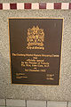 Plaque marking of the opening of the centre.