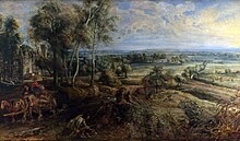 Peter Paul Rubens, Landscape with view of 'Het Steen', 1636 Peter Paul Rubens - A View of Het Steen in the Early Morning.jpg