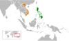 Location map for the Philippines and Vietnam.