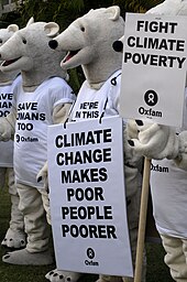 Demonstration against climate poverty (2007) Polar Bears Fight Climate Poverty 2.jpg