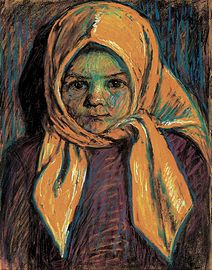 Girl with Yellow Scarf (1917)