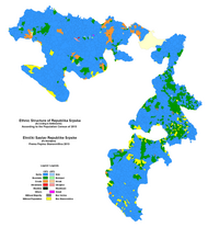 Ethnic structure of Republika Srpska: 1991 (left) and 2013 (right)