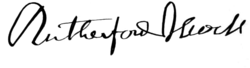 Rutherford Alcocks signatur