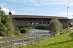 Gedeckte Holzbrücke über die Emme