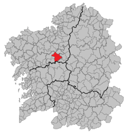 Location o Arzúa athin Galicie